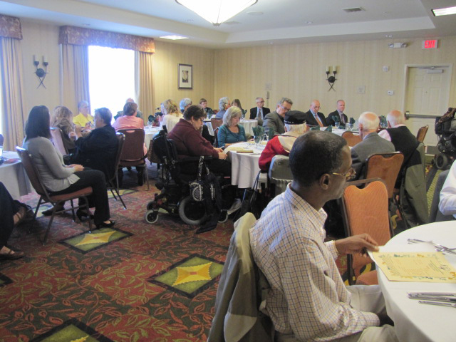 Seated SCPD Awards Luncheon attendees in a large room with multiple tables and chairs