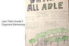 Liam Tobin Grade 5 Claymont Elementary
