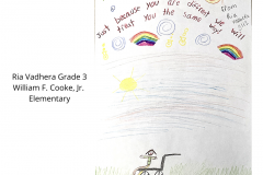 Ria Vadhera Grade 3 William F. Cooke, Jr. Elementary